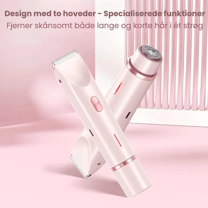 2 i 1 Smertefri Elektrisk Barbermaskine - Dame - Vandtæt - Hårtrimmer Hair Clippers & Trimmers Danmarkmode.dk