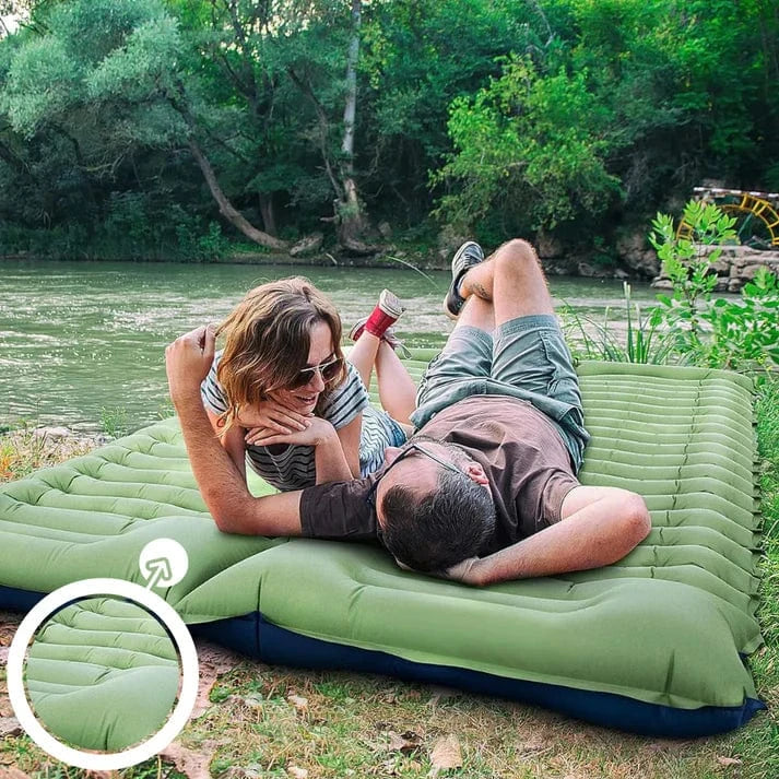 2 Personer Luftmadras med Pumpe - Udendørs - Camping - Ergonomisk Air Mattress Danmarkmode.dk