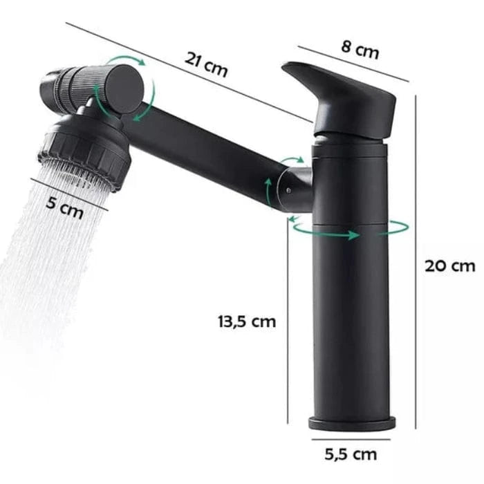 360 Grader Roterende Badeværelsesarmatur - Vandhaner - Messing - Moderne Bathroom Sink Faucets Danmarkmode.dk