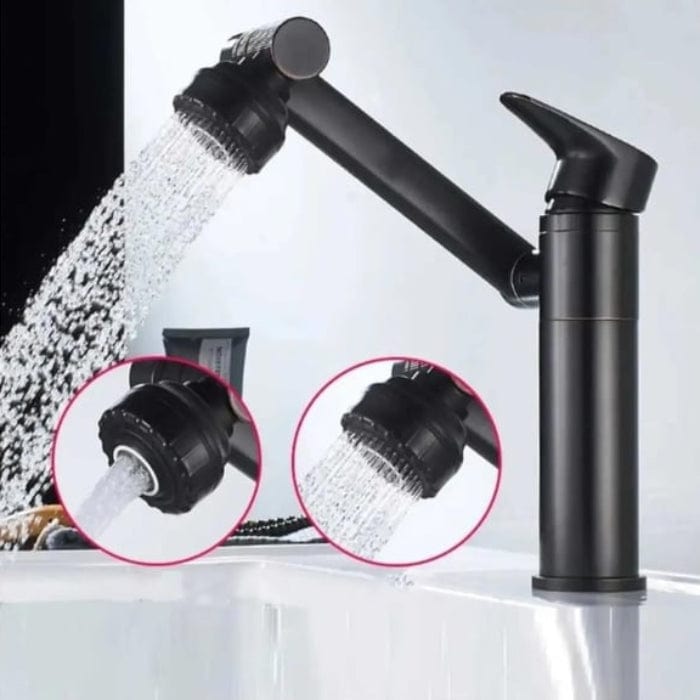 360 Grader Roterende Badeværelsesarmatur - Vandhaner - Messing - Moderne Bathroom Sink Faucets Danmarkmode.dk