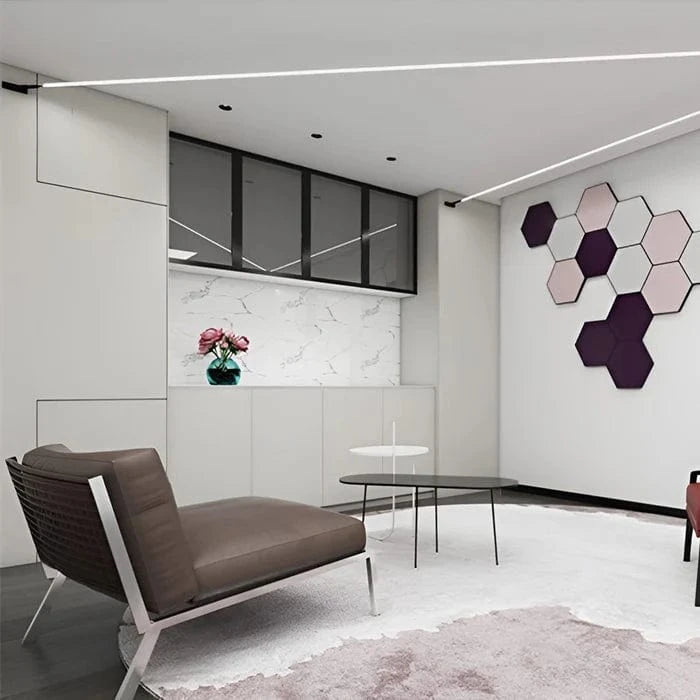 360° Drejelig Skyline Lineær LED Strip Lys - Moderne - Vægdekoration - Akryl