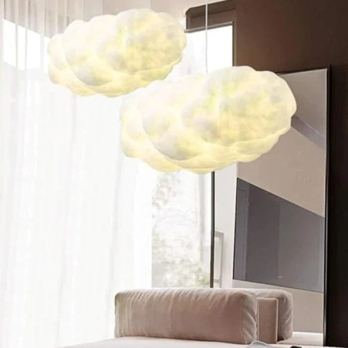 3D Cloud LED Pendel Lampe - Silke - Natlampe - Hængelampe Ceiling Light Fixtures Danmarkmode.dk
