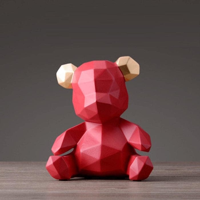 Geometric Bear Figurine - Statue - Resin - Sparegris - Boligindretning