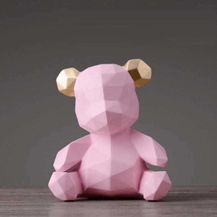 Geometric Bear Figurine - Statue - Resin - Sparegris - Boligindretning