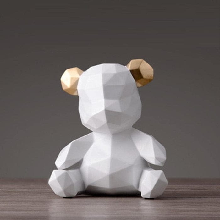 Geometric Bear Figurine - Statue - Resin - Sparegris - Boligindretning