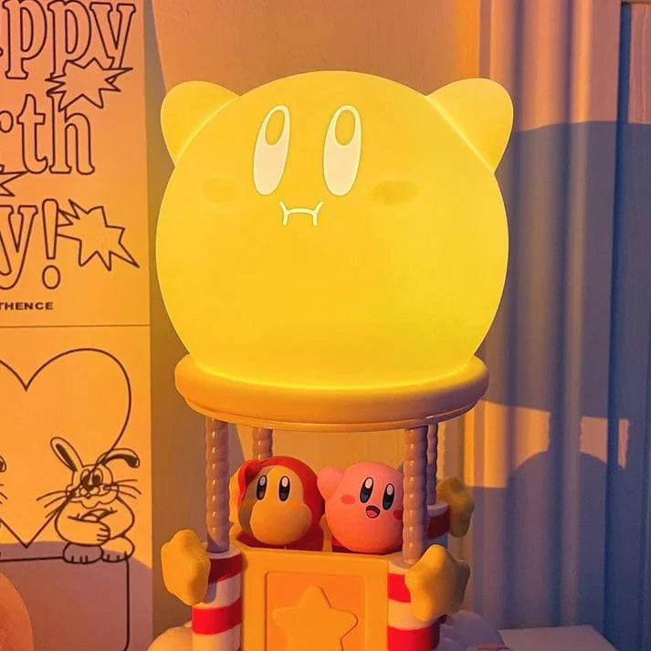 Kirby Natlampe Børn - Silikone - Touch Lampe - Spilledåse
