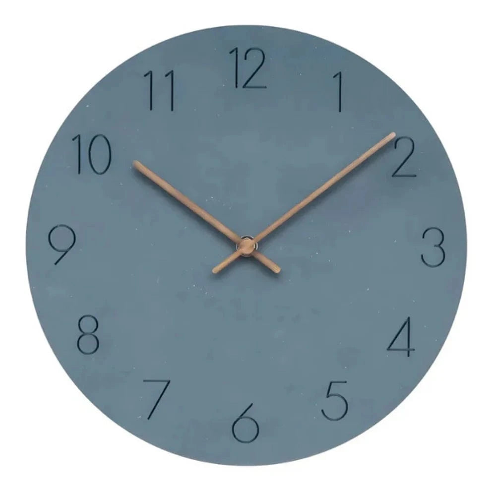 Minimalistisk Vægur I Træ - Boligindretning - Stille - Vægur med Tal - 29 cm