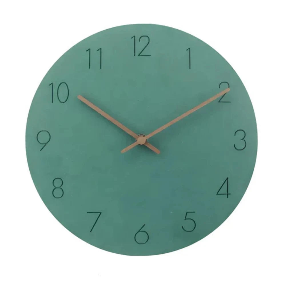 Minimalistisk Vægur I Træ - Boligindretning - Stille - Vægur med Tal - 29 cm
