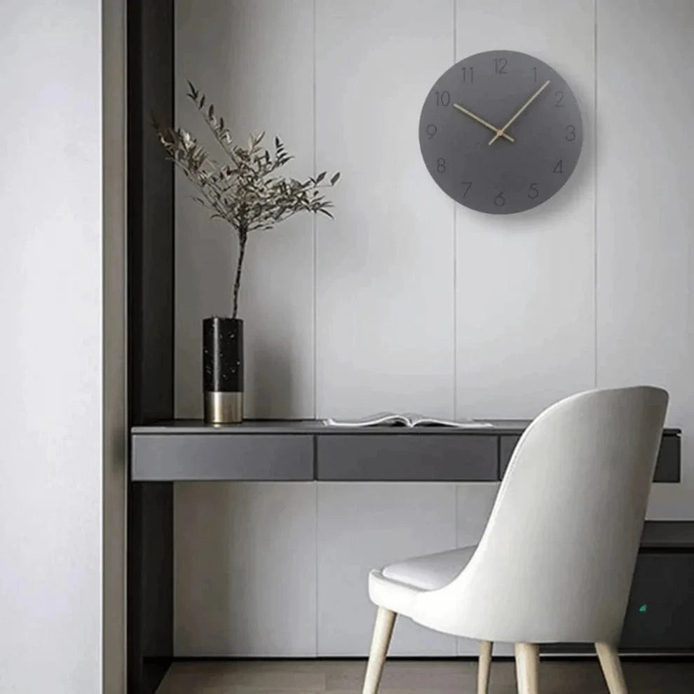 Minimalistisk Vægur I Træ - Boligindretning - Stille - Vægur med Tal - 29 cm