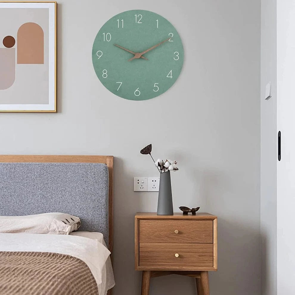 Minimalistisk Vægur I Træ - Boligindretning - Stille - Vægur med Tal - 29 cm