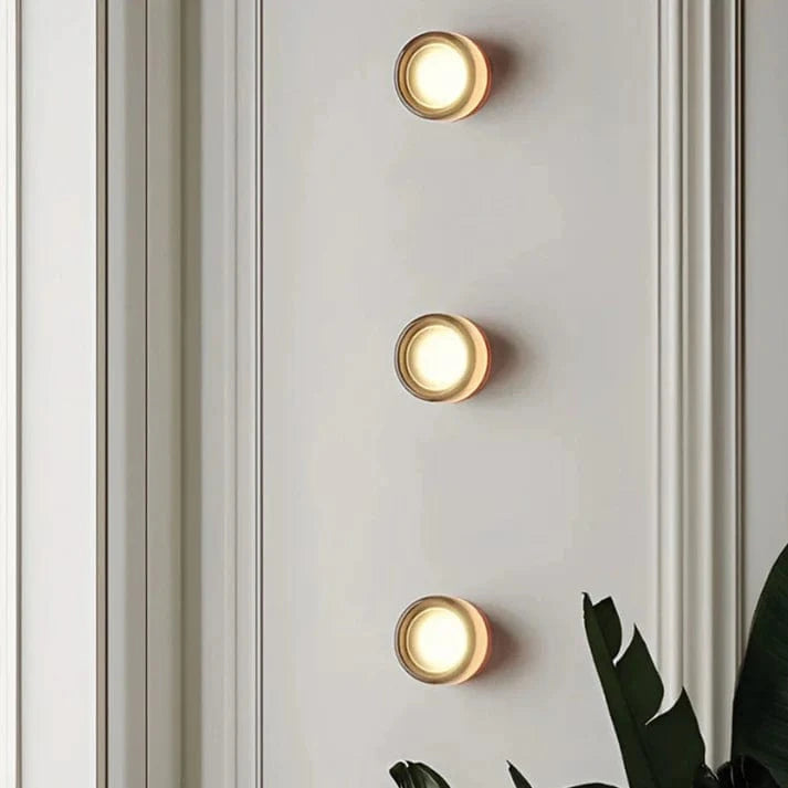 Moderne Dimple Væglampe - LED - Glas - 14 cm