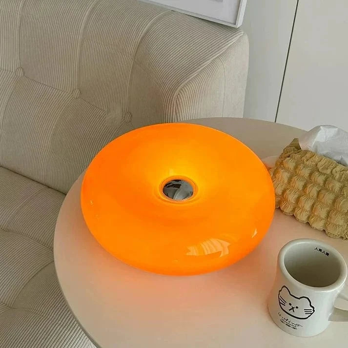 Moderne LED Donut Bauhaus Lamper - Bordlampe - Glas - 30cm