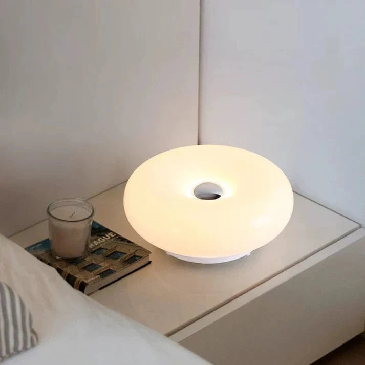 Moderne LED Donut Bauhaus Lamper - Bordlampe - Glas - 30cm