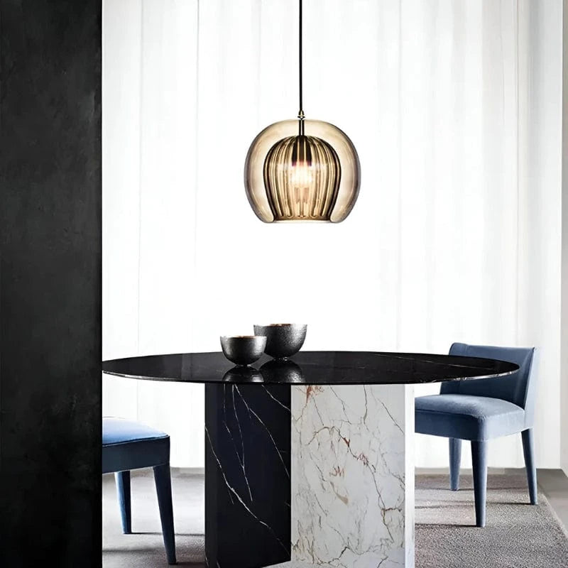 Moderne Glas Orb Pendellampe - LED Belysning - Boligindretning - E27 Pære