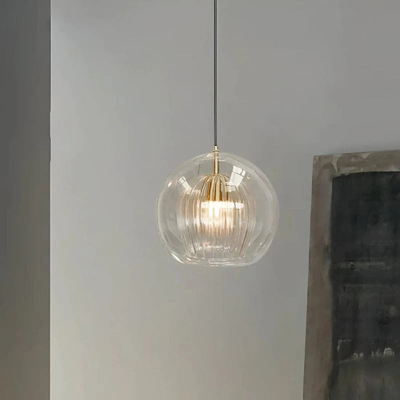 Moderne Glas Orb Pendellampe - LED Belysning - Boligindretning - E27 Pære