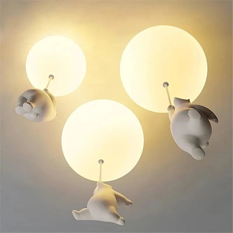 Moderne Hængende Bjørn Plafond Lampe