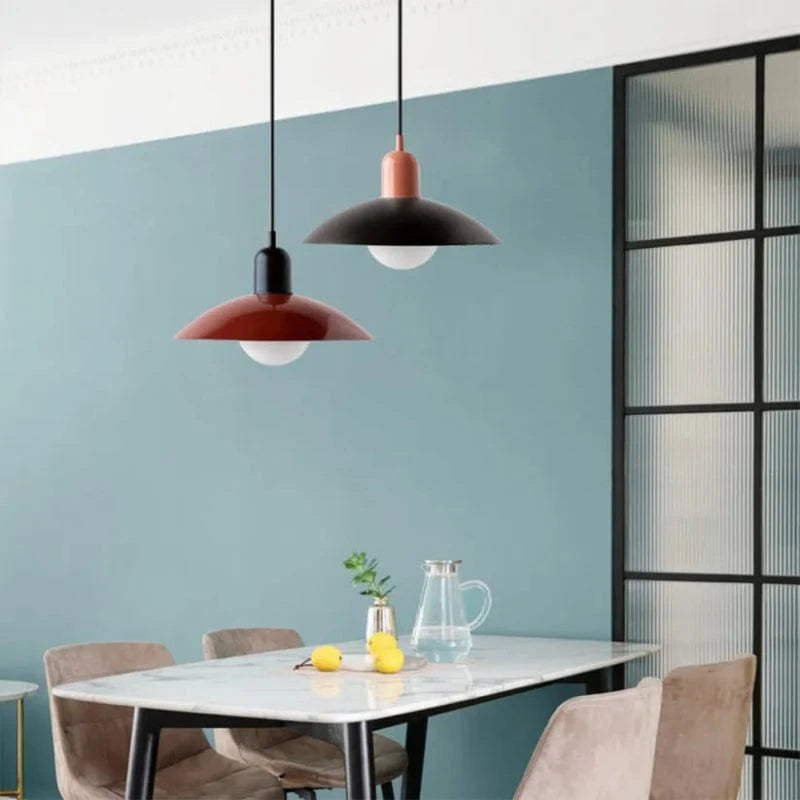 Moderne Jern Cone Lampeskærm Pendellampe - LED - Glossy - Ø32 cm