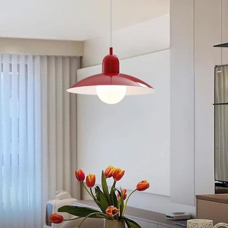 Moderne Jern Cone Lampeskærm Pendellampe - LED - Glossy - Ø32 cm