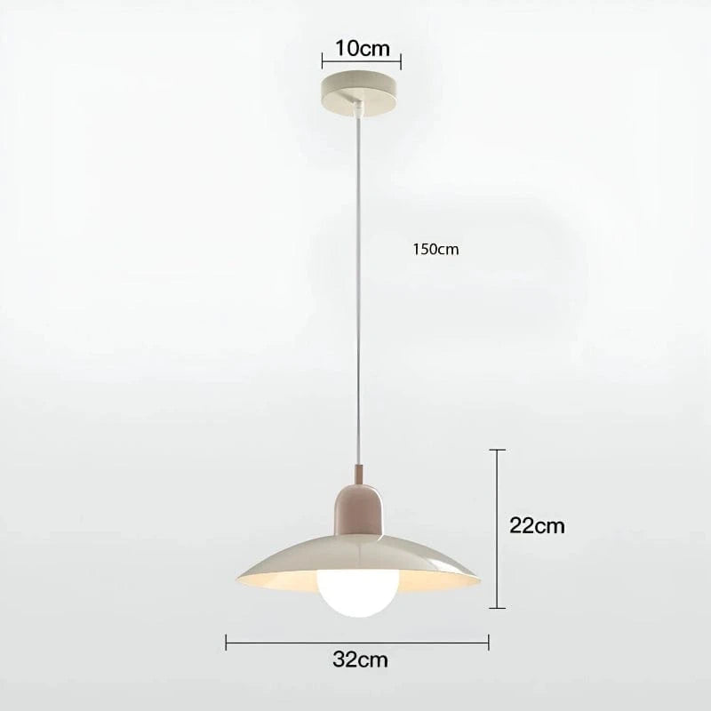 Moderne Jern Cone Lampeskærm Pendellampe - LED - Glossy - Ø32 cm