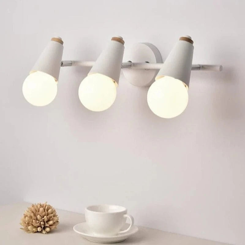 Moderne Minimalistisk Væglampe - LED Pære - Iron - Matte - Træ