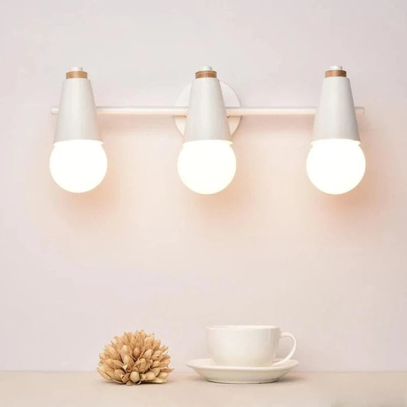 Moderne Minimalistisk Væglampe - LED Pære - Iron - Matte - Træ