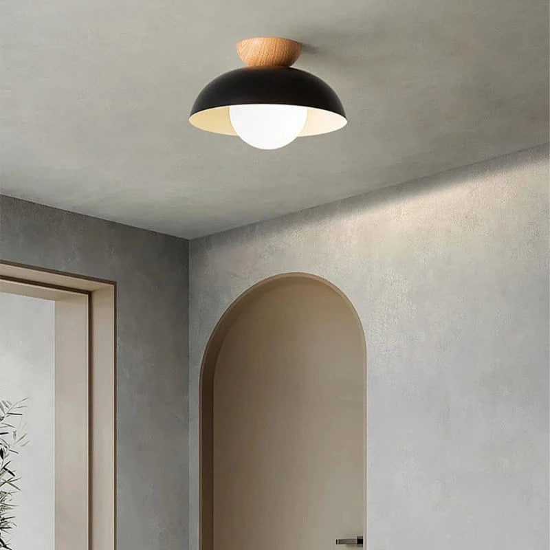 Moderne Opalineglasskærm Loftslampe - Metal - LED Pære - 30cm