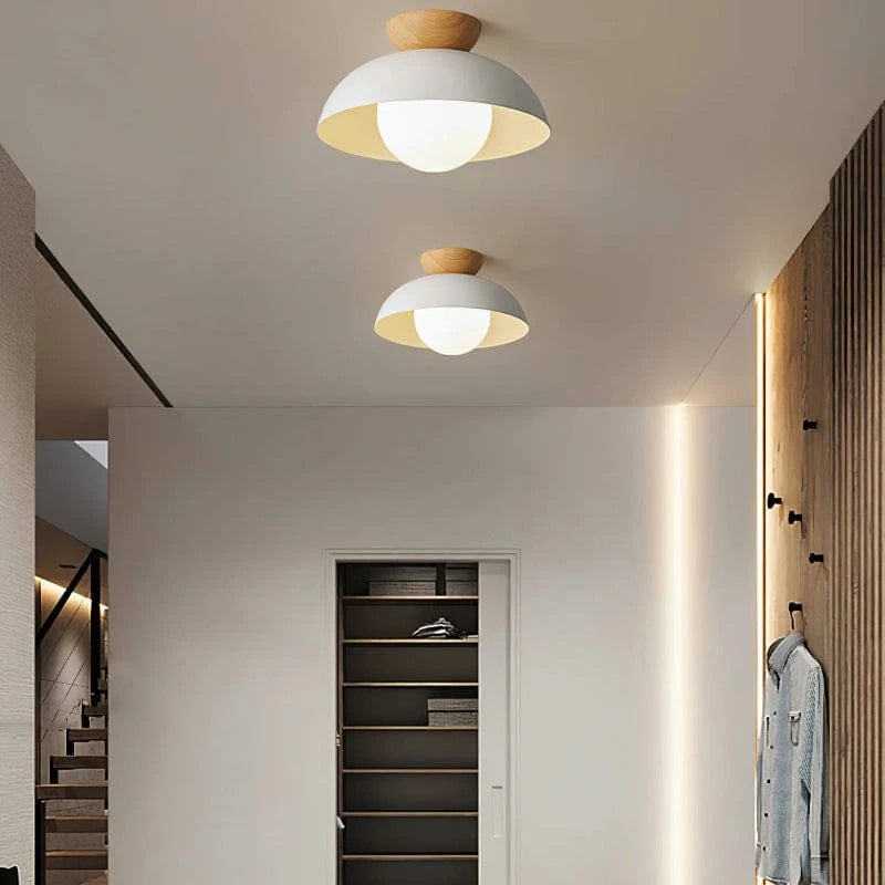 Moderne Opalineglasskærm Loftslampe - Metal - LED Pære - 30cm