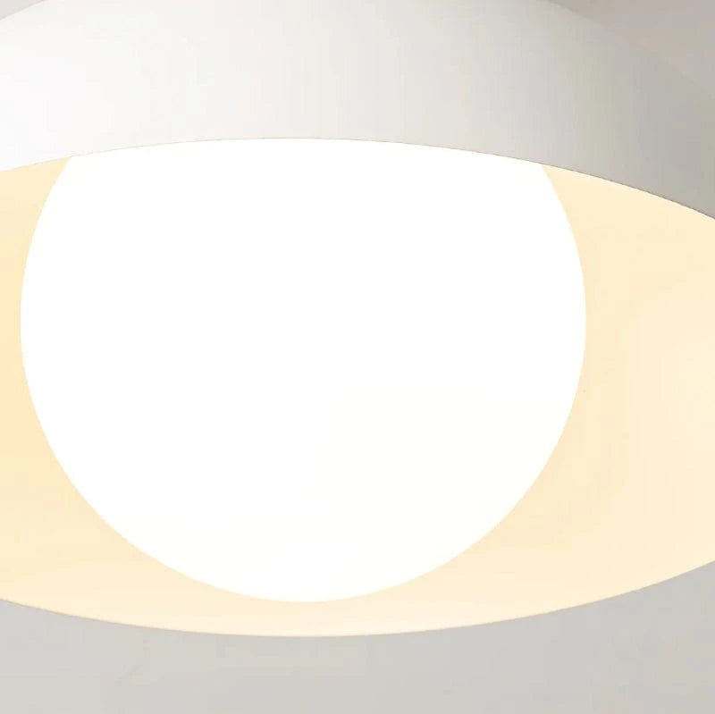Moderne Opalineglasskærm Loftslampe - Metal - LED Pære - 30cm
