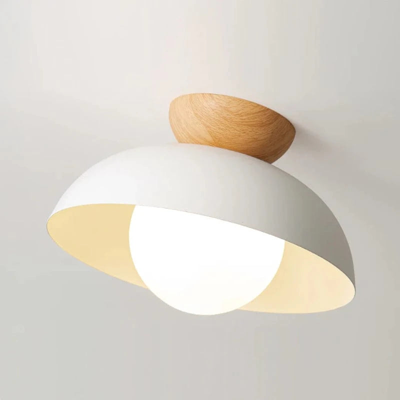 Moderne Opalineglasskærm Loftslampe - Metal - LED Pære - 30cm