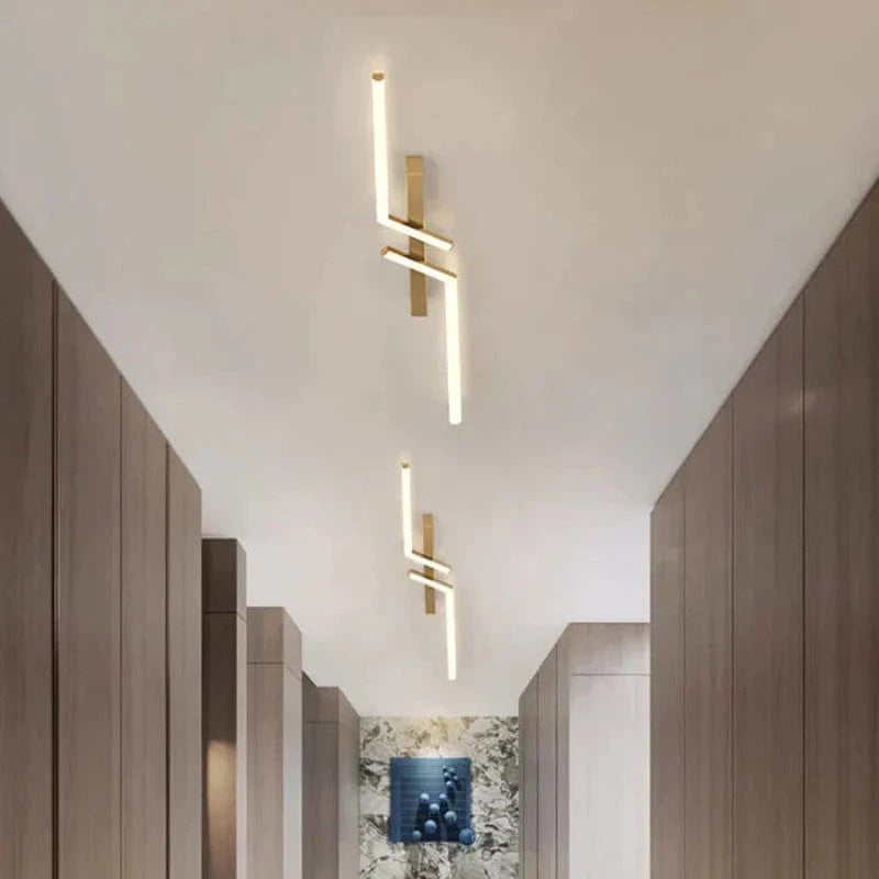 Moderne Zigzag Smart LED Loftslampe - Geometrisk - Indendørs - Aluminium