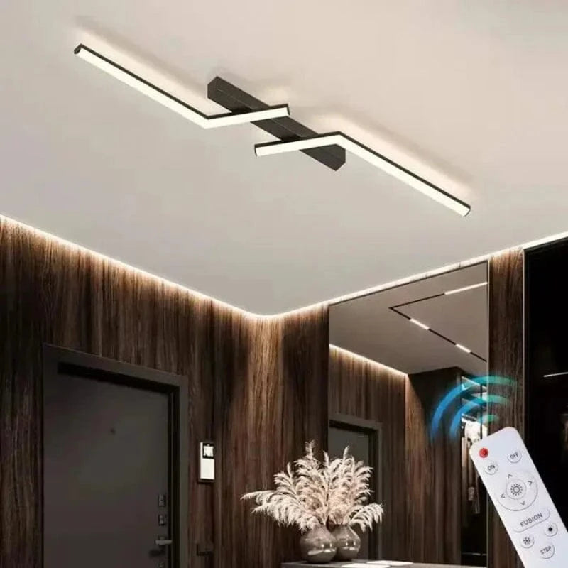 Moderne Zigzag Smart LED Loftslampe - Geometrisk - Indendørs - Aluminium