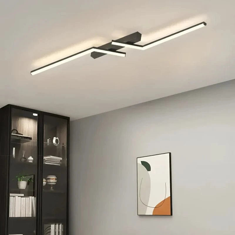 Moderne Zigzag Smart LED Loftslampe - Geometrisk - Indendørs - Aluminium