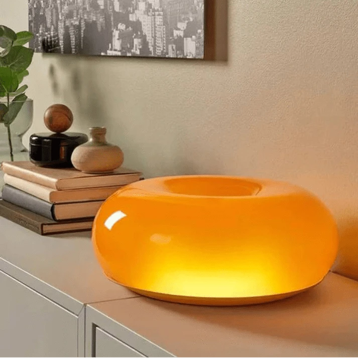 Moderne LED Donut Bauhaus Lamper - Bordlampe - Glas - 30cm