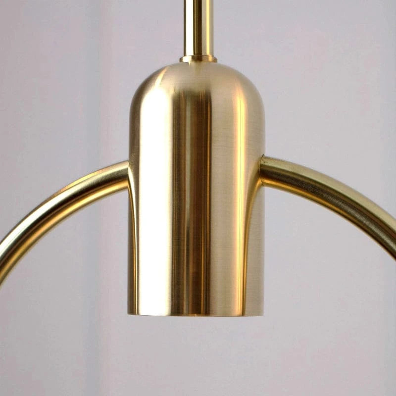 Morderne Spand Form Glas Pendel Lampe - Guld - Boligindretning - Metal