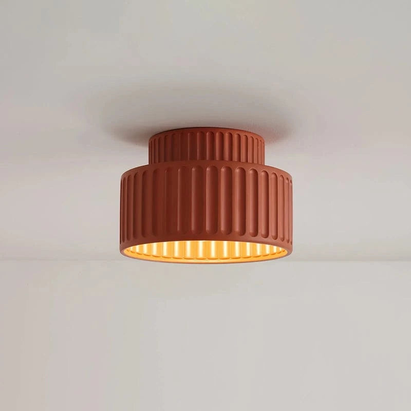 Riflet Flush Mount LED Loftslampe - Japandi Style - Layered - Resin - 23cm