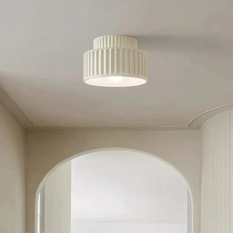 Riflet Flush Mount LED Loftslampe - Japandi Style - Layered - Resin - 23cm