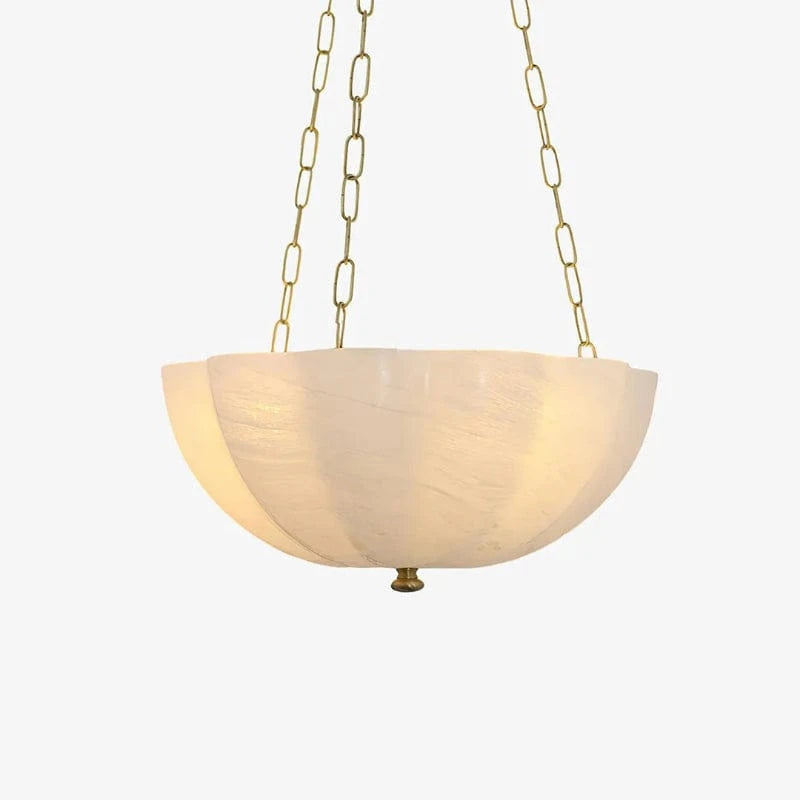 Rosehill Blomst Kurv Lysekrone - Glas - E14 Pære - Guldkæde - 40cm