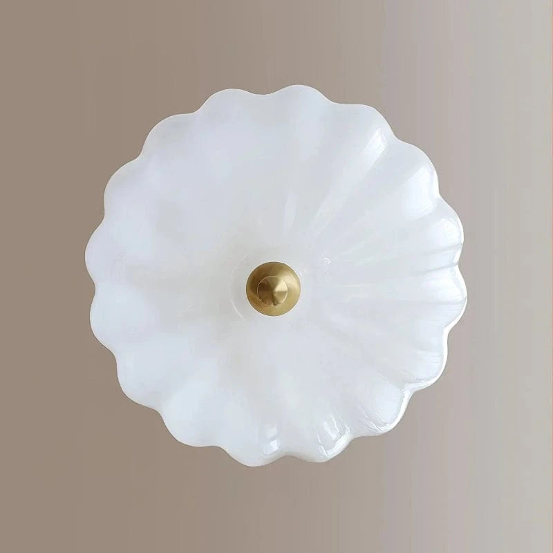 Rosehill Blomst Kurv Lysekrone - Glas - E14 Pære - Guldkæde - 40cm