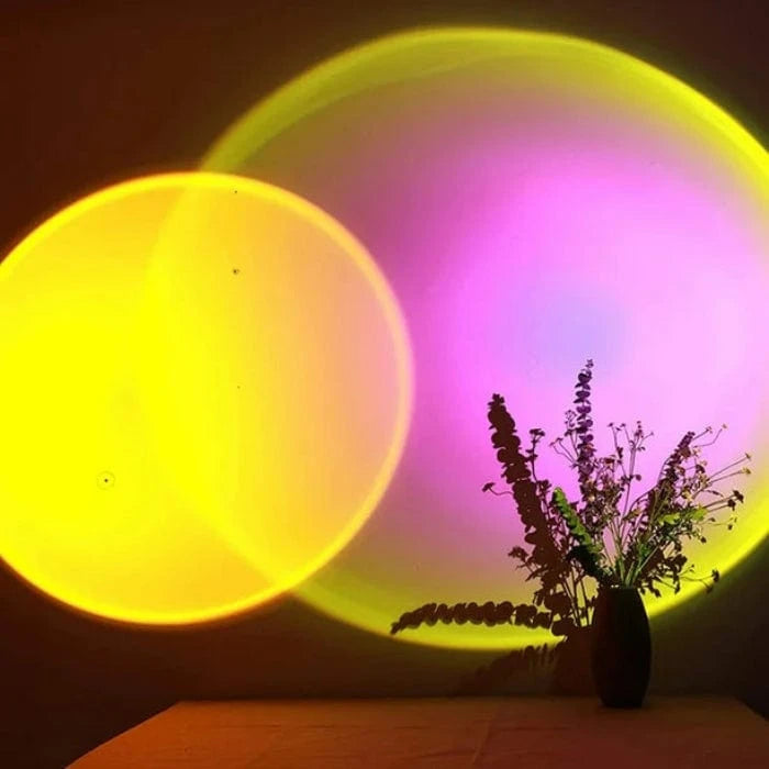 Roterbar LED Solnedgang Projektorlampe - Bærbar - Væglampe - Aluminium