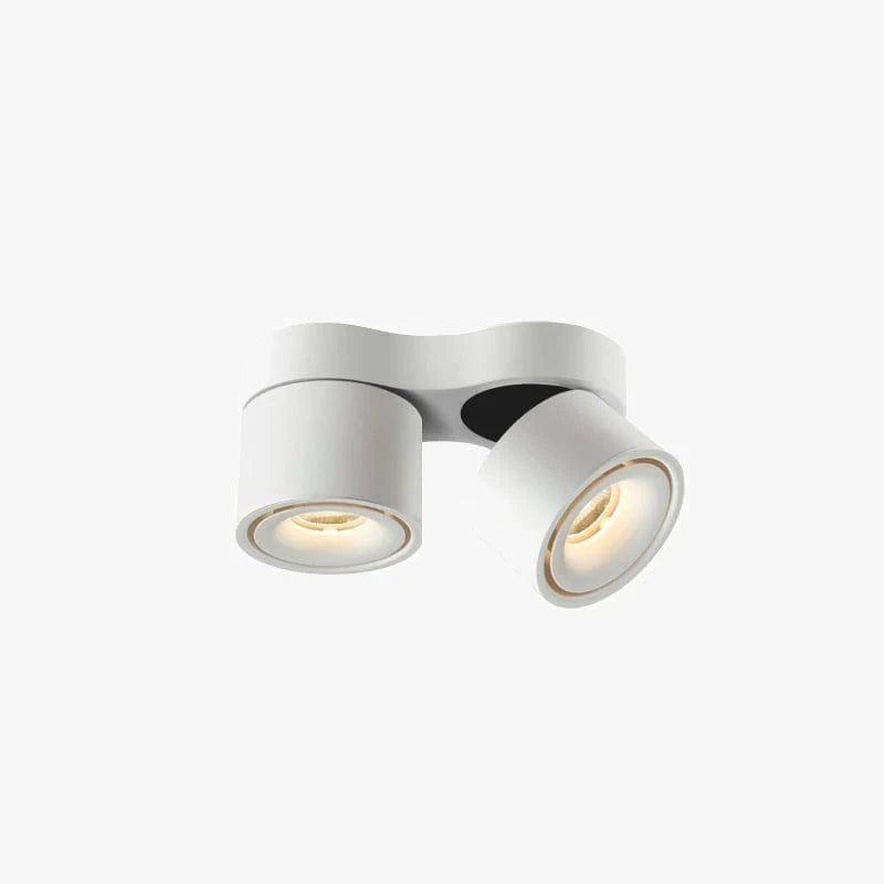 Roterende 2 Hoved LED Spotlys - Loftlamper - Metal - Foldbar