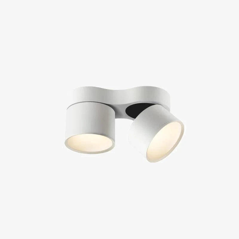 Roterende 2 Hoved LED Spotlys - Loftlamper - Metal - Foldbar
