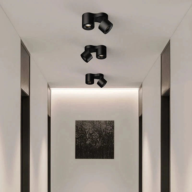 Roterende 2 Hoved LED Spotlys - Loftlamper - Metal - Foldbar