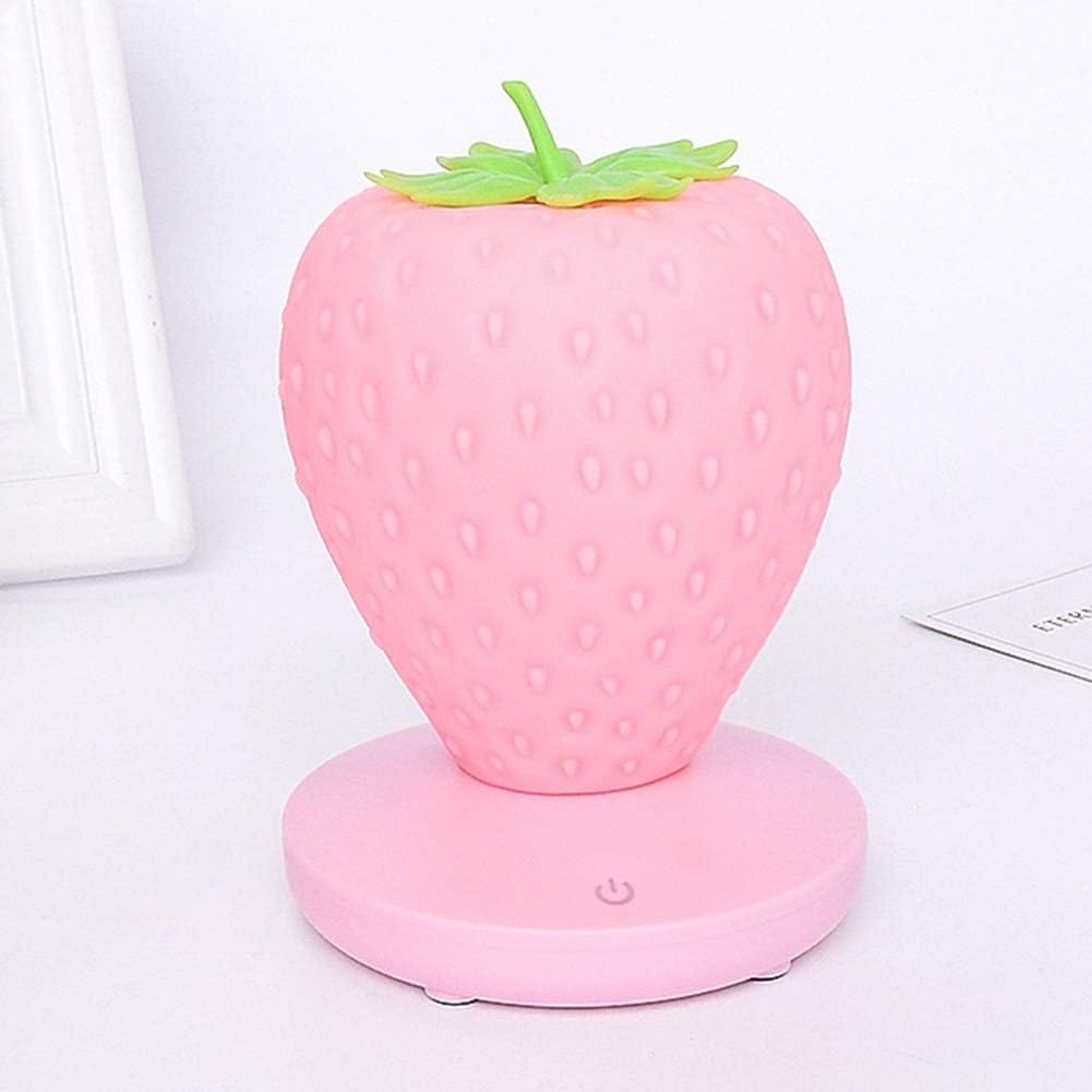 Strawberry LED Sengelampe - Silikone - Natlampe - Genopladelig