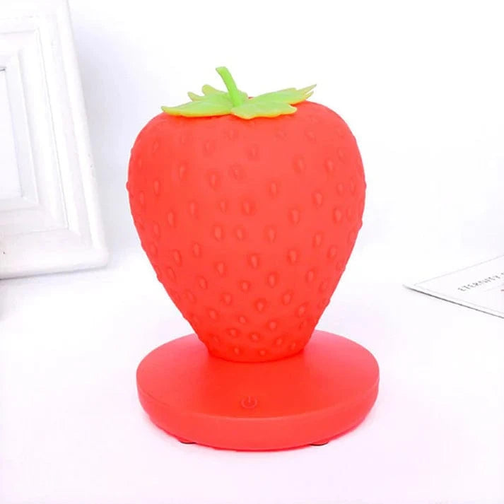 Strawberry LED Sengelampe - Silikone - Natlampe - Genopladelig