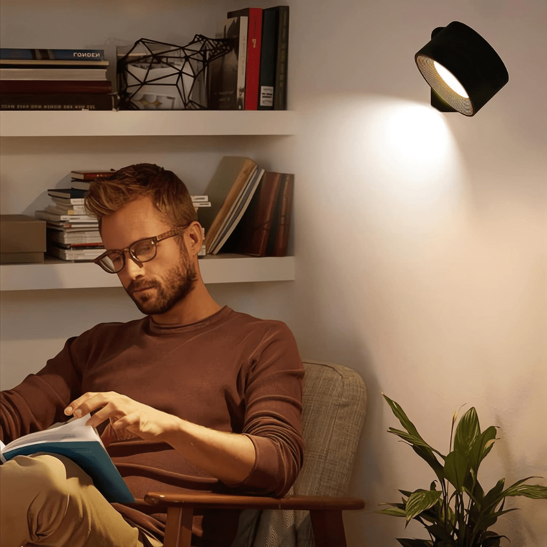 Trådløs 360° Væglampe - LED - Dæmpbar - Genopladelig - Belysning