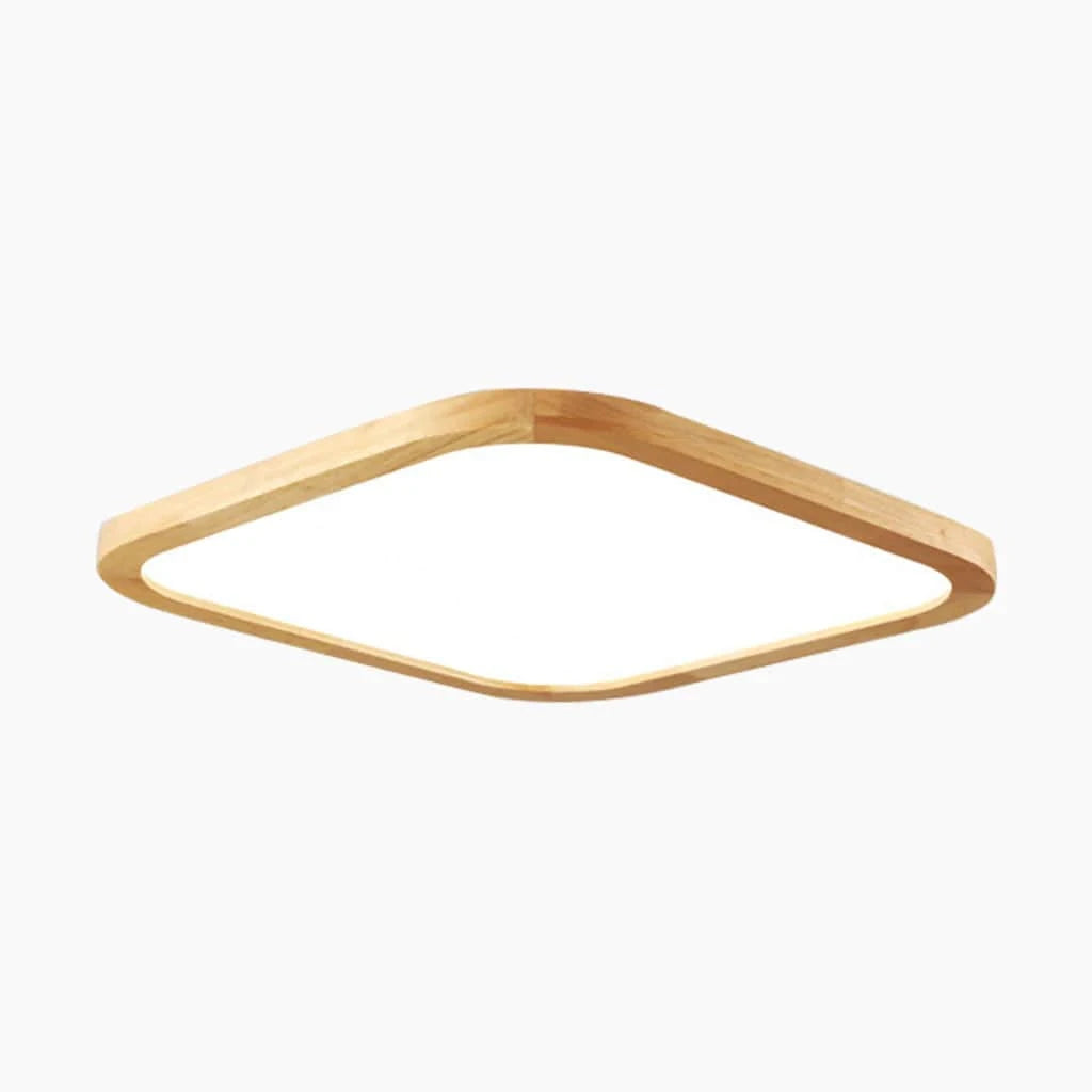 Ultra Tynd Flush Mount Træ Loftslampe - Moderne - Flad - LED Lys