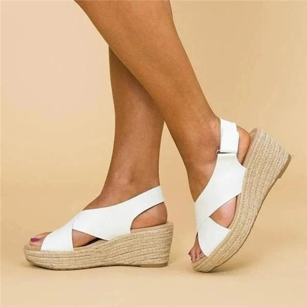 Åben Tå Ortopædiske Sandaler Dame - Kilehæl - Skridsikker Sandals Danmarkmode.dk