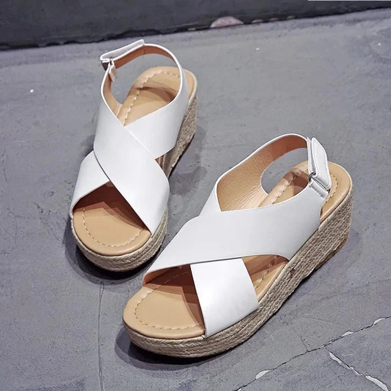 Åben Tå Ortopædiske Sandaler Dame - Kilehæl - Skridsikker Sandals Danmarkmode.dk
