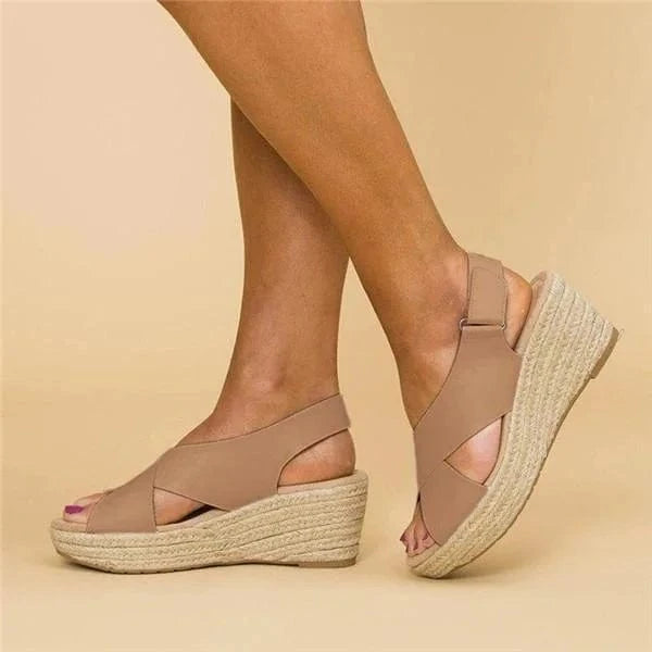 Åben Tå Ortopædiske Sandaler Dame - Kilehæl - Skridsikker Sandals Danmarkmode.dk