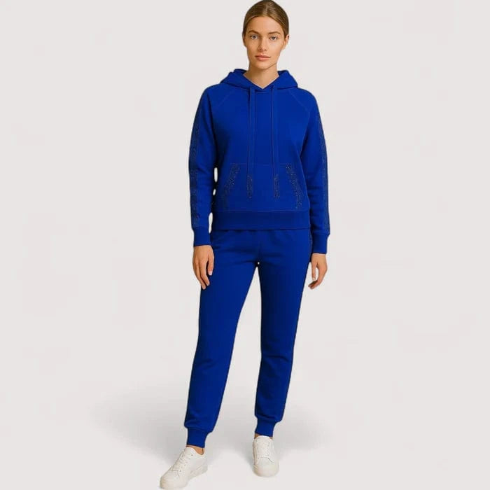 Afslappet Pasform Træningsdragt - Hoodie Dame - Joggingbukser - Sportstøj Outfit Sets Danmarkmode.dk